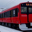 1往復増の3往復となる、蓄電池電車「ACCUM」を使う男鹿線列車。