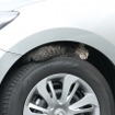 タイヤの上でくつろぐ猫（イメージ）