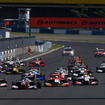 2017年スーパーフォーミュラ岡山戦の模様（当時は2レース制）。