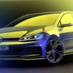 VWゴルフGTI TCR のティザースケッチ