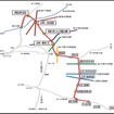 おおさか東線の路線と新大阪～放出間に設置される新駅の概略。
