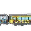 「それいけ！アンパンマン」放送開始30周年を記念して運行される特別列車の編成。「ゆうゆうアンパンマンカー」と「アンパンマントロッコ」が瀬戸大橋線で初めて併結運行される。