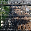 小樽駅構内では盛んに線路点検が行なわれていた。
