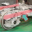 問題となったN700系台車の側バリの箇所。
