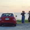 鹿児島西海岸、ハワイイメージあふれる江口浜のカフェ、Aka'Akaにて。絶好の夕日観望ポイントのひとつ。