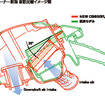 ホンダ CB650R エアクリーナー断面 新旧比較イメージ図