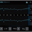 ダイヤトーンサウンドナビの調整画面（イコライザー）。