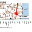 気仙沼線BRTに新設される岩月駅の位置（上）と3月16日からの路線図（下）。