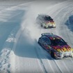 メルセデスAMGの Aクラス 新型の開発車両による雪上ドリフト