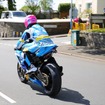 スーパースポーツのプラクティス直前のジョンストン選手（マン島TTレース2019）