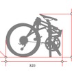 折りたたみ時の寸法図