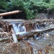 10月23日時点の被災状況。土砂流入や道床流出が発生している普代～白井海岸間。