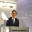 決算を発表する日産のマー常務執行役員