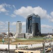 大阪駅北側のうめきた開発エリア。この地下に「うめきた（大阪）地下駅」が新設され、フルスクリーンホームドアの導入が計画されている。