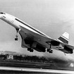 1969年3月2日、ツールーズを飛び立つコンコルド001号機（プロトタイプ、フランス製1番機）の処女飛行