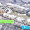 「Takanawa Gateway  Fest」の会場イメージ。敷地面積は約3万平方m。開業後から2020年9月上旬まで開催される予定。