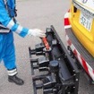 出発前に発炎筒をセット