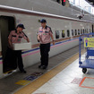 上越新幹線で行なわれていた鮮魚輸送実証実験の様子。