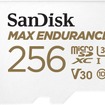 サンディスクMAX ENDURANCE高耐久マイクロSDカード／256GB