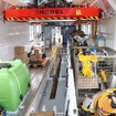 材料運搬車：床下レール収納スペース