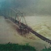 只見線の第5只見川橋梁（193.3m）。2011年7月の豪雨で橋桁が約25m流失した。