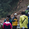 被災状況を取材する報道陣（9月7日、宮崎県）