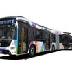東京BRT使用車両イメージ：ハイブリッド連節バス、いすゞエルガデュオ