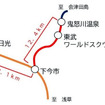 東武鉄道 SL大樹「ふたら」運行区間。