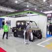 川崎重工業モーターサイクル&エンジンカンパニーの多用途四輪車「MULE PRO-FXT」（危機管理産業展2020）。