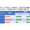 新型ノートのドライブモードと加・減速強さのイメージ。ECOとSPORTは、減速時にDレンジで強めの減速をする設定だが、NORMALは、減速度をあえて弱めの設定とし、一般的なレベルでクリープによる操縦をやりやすくした