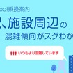 12月7日から『Yahoo!乗換案内』で提供されている駅や施設周辺の「混雑予報」機能。