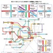 東京地下鉄主要乗換え駅での終電前倒し計画（平日）。