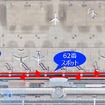 大型自動運転バスの走行ルートと乗降場
