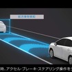 ナビリンク機能付きプロパイロット。高速道路走行時、アクセルやブレーキ・してアリング操作を車両側がアシストする(出典：日産HP)