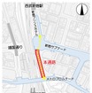 計画されている地下通路の位置。