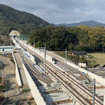 西九州新幹線長崎～諫早間に位置する経ヶ岳（きょうがたけ）トンネル付近。2019年6月に貫通している。2021年3月。