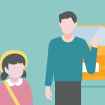 子どもの通園のために毎日送迎している