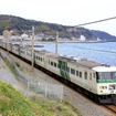 『踊り子』時代の185系。7月に運行される上野～土合間の臨時快速はグリーン車なしの6両編成となる。