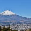 乙女峠から見た富士山。例では右手の裾野を抜けてくる。