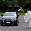 笠間稲荷神社、車の茅の輪くぐり