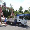 笠間稲荷神社、車の茅の輪くぐり