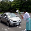 笠間稲荷神社、車の茅の輪くぐり