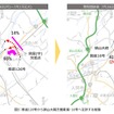 県道126号を狭山大橋方面直進・国道16号へ左折する経路