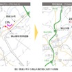 国道16号から狭山大橋方面に右折する経路