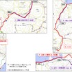 バス転換の場合に検討されているルート。小樽付近は通学の足を考慮して、文教地区を通る南側のルートも遡上に載っている。