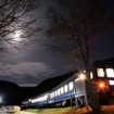 ふらあいらんど岩泉で宿泊施設に使われている3両の24系客車。