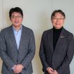 ジオテクノロジーズ 杉原博茂 代表取締役社長 CEO（右）とパイオニア 坂本雅人 常務執行役員（左）