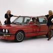 BMWアルピナB7ターボ。パリモーターショーにあたってのプロモーションと思われる（1986年）。