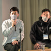 ヤマハ発動機の渡辺政樹さん（左）前園哲平さん（右）によるトークショーも