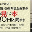 多摩川線全線開通100周年記念乗車券（7月7日発売）